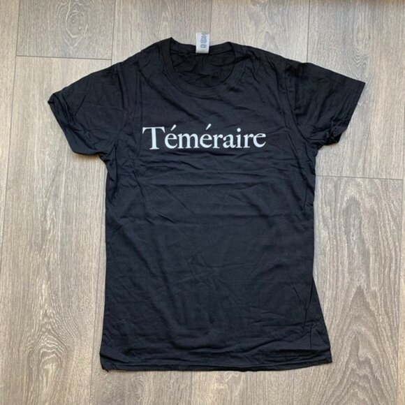 Women’s T-Shirt Graphic Tee French Quote Black Cotton Crewneck Short Sleeve - Picture 7 of 12